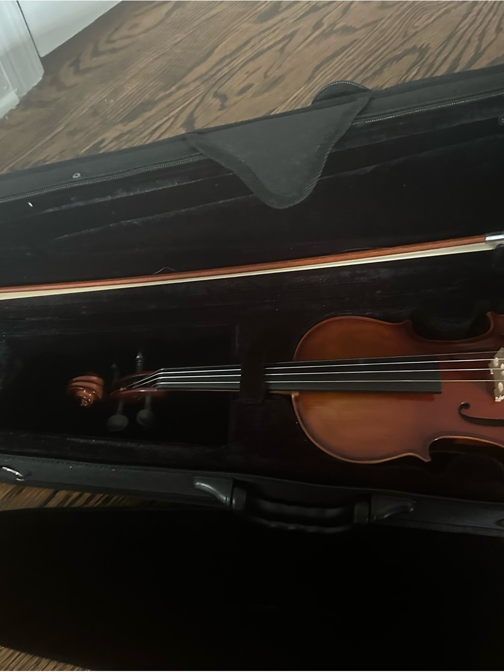 Classic Brown Violin with Black Case - Quality Practice Instrument